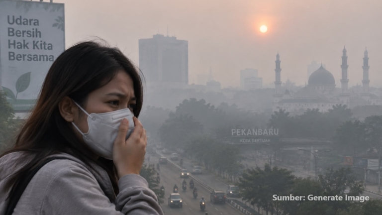 PM2.5 Pekanbaru Masih di Level Tidak Sehat, Warga Diminta Waspadai Kabut Asap