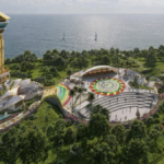 Visualisasi 3D rencana pembangunan Museum dan Monumen Bahasa Nasional di Pulau Penyengat.