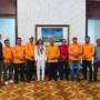 Sumaya, atlet teqball Riau, tiba di Bandara Sultan Syarif Kasim II Pekanbaru