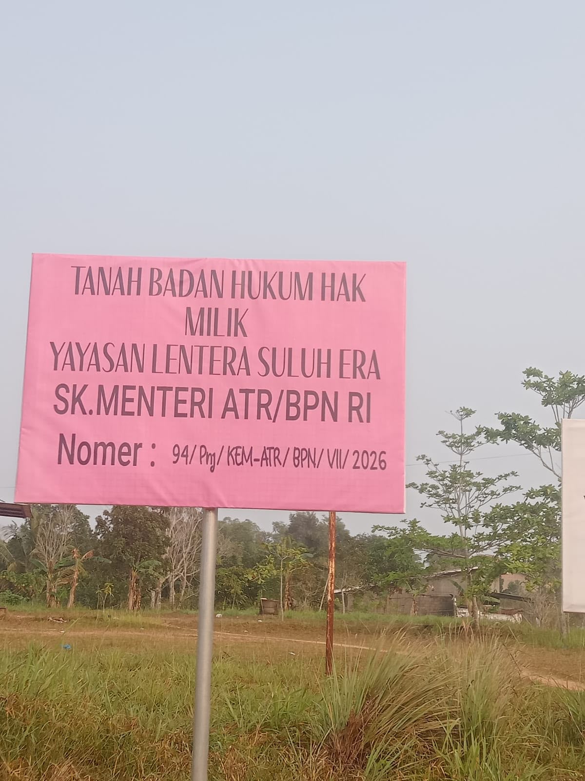 Plang Yayasan Lentera Suluh Era