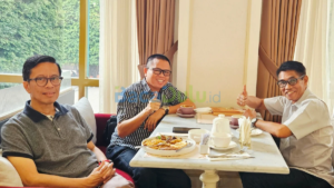 Andi Azwan, Ketua Umum Militan Gibran 08, berbicara di Jakarta