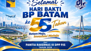 Budiono memberikan apresiasi kepada BP Batam di acara peringatan Hari Bakti