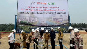 Groundbreaking ceremony of biomethane plant by PGN, Toyota Tsusho, and KIS in South Sumatra
