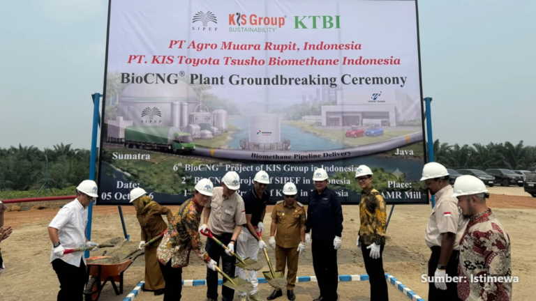Groundbreaking ceremony of biomethane plant by PGN, Toyota Tsusho, and KIS in South Sumatra