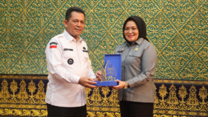 Gubernur Ansar Ahmad berbicara di Gedung Daerah Tanjungpinang saat audiensi