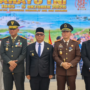 Upacara HUT ke-81 TNI di Lapangan Tugu Sirih, Tanjungpinang dengan pasukan militer dan aparat