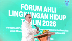 Menteri Moh Jumhur Hidayat berbicara di Forum Ahli Lingkungan Hidup 2026 di Badung