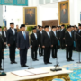 Komjen Pol. Suyudi Ario Seto menerima sumpah jabatan Kapolri di Istana Kepresidenan