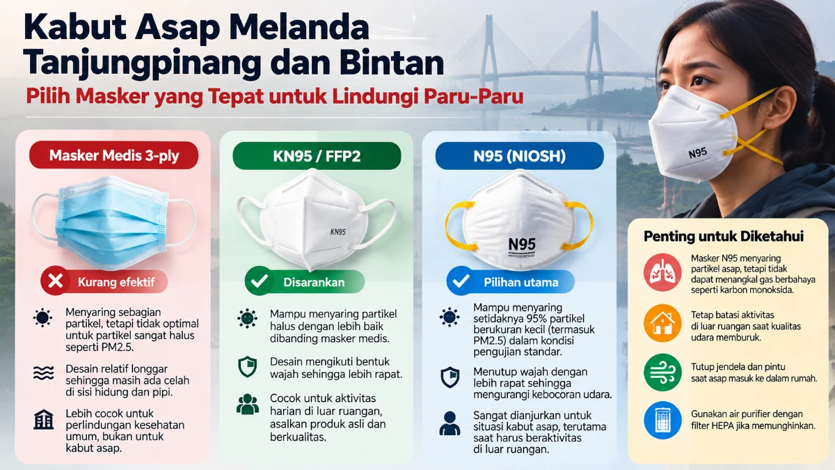 Prakirawan BMKG Rizqi Nur Fitriani berbicara tentang kabut asap di Tanjungpinang