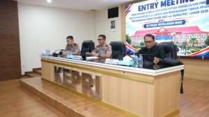 Kapolda Kepri Irjen Pol. Suhendri memimpin taklimat pemeriksaan PNBP lalu lintas
